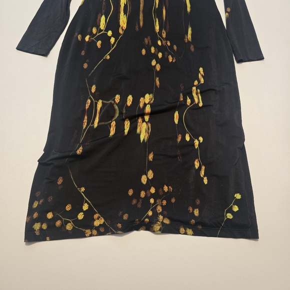 Prabal Gurung Long Sleeve Turtleneck Dress In Black Graphic Cocktail Mock Neck - Picture 9 of 12